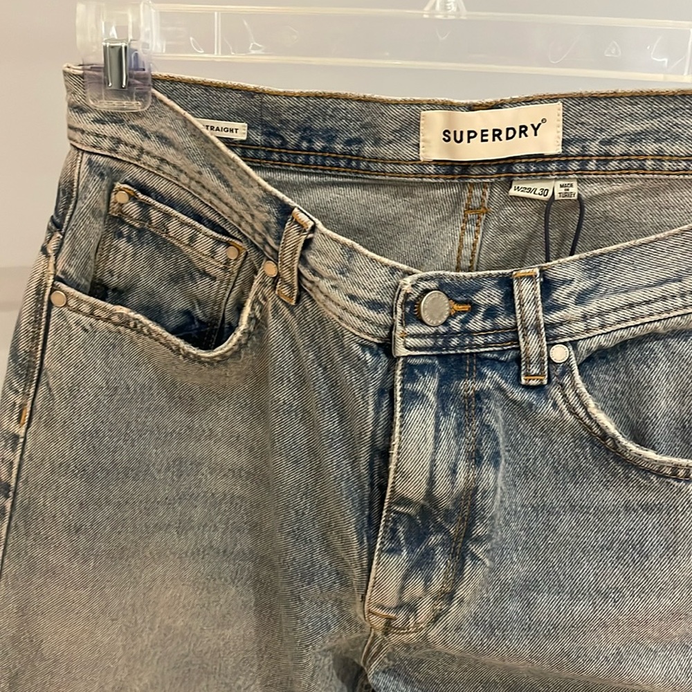 NWT Superdry High Rise Straight Denim - Size 29